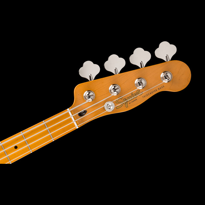 Squier Classic Vibe Telecaster Bass Mocha Headstock 