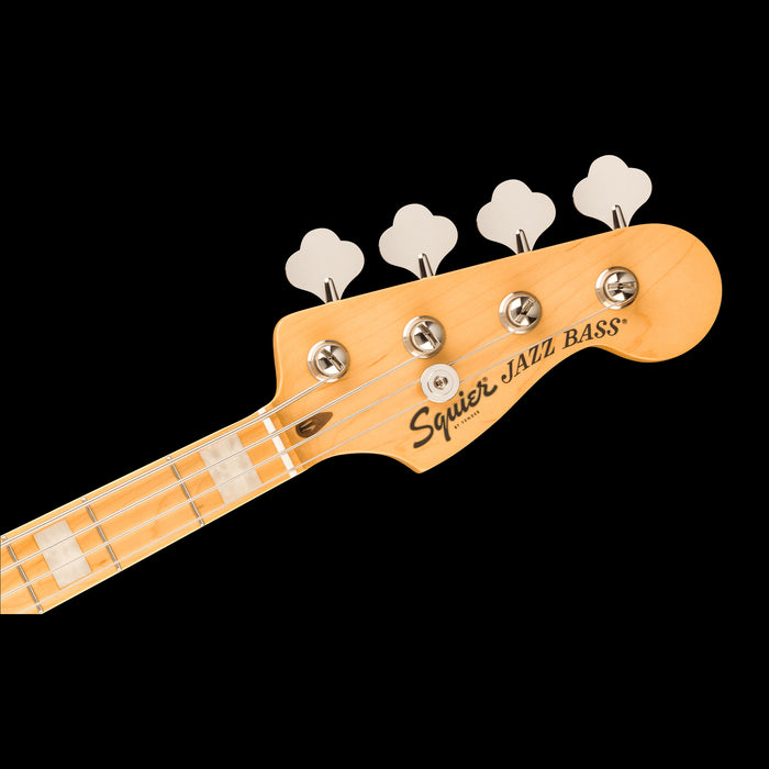 Squier Classic Vibe Active '70s Jazz Bass Mocha Headstock 