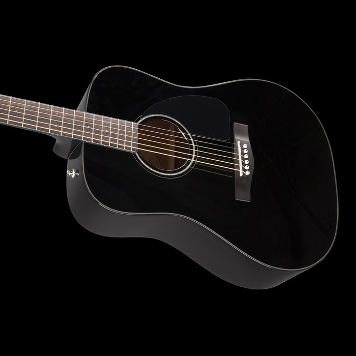 Fender CD-60 Dreadnought V3 w/Case Walnut Fingerboard Black Contour Body Left