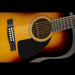 Fender CD-60 Walnut Fingerboard Dreadnought V3 Sunburst Front Body Detail 