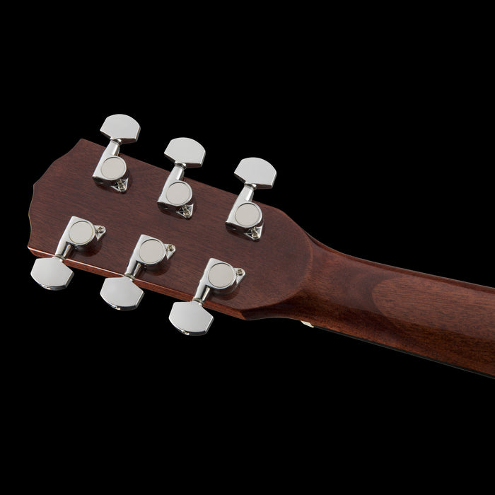 Fender CD-60SCE Dreadnought Natural Headstock Back
