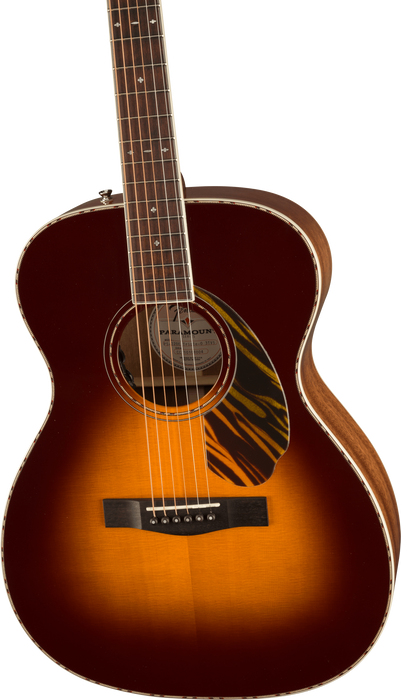Fender PO-220E Orchestra 3-Tone Vintage Sunburst Acoustic Guitar with Case - Demo