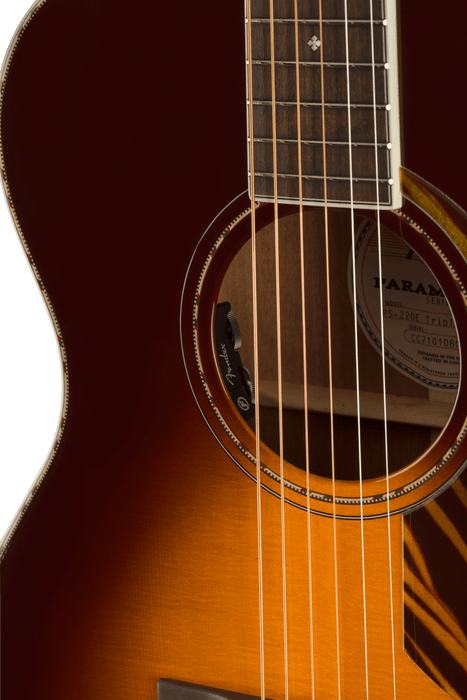 Fender PO-220E Orchestra 3-Tone Vintage Sunburst Acoustic Guitar with Case - Demo