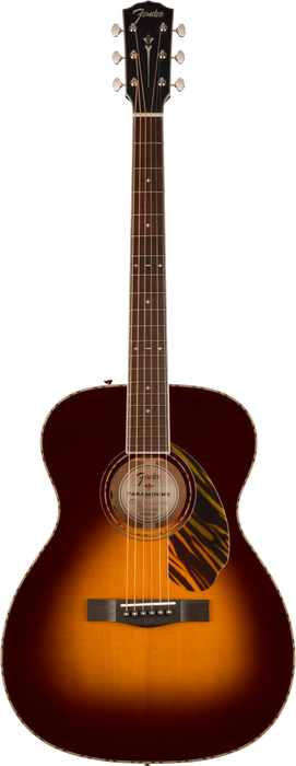 Fender PO-220E Orchestra 3-Tone Vintage Sunburst Acoustic Guitar with Case - Demo