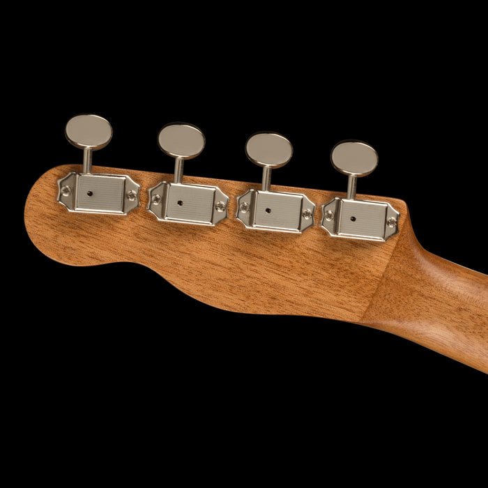Fender Zuma Exotic Concert Ukulele Walnut Fingerboard Spalted Maple Headstock Back