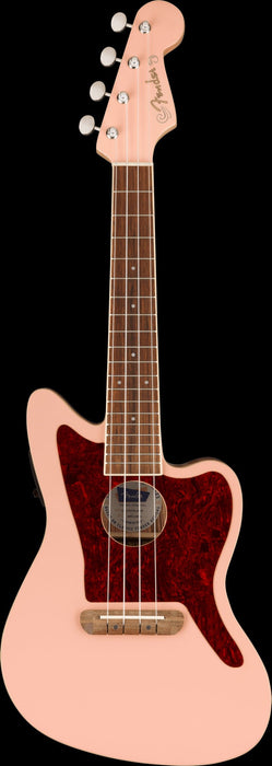 Fullerton Jazzmaster Ukulele Tortoiseshell Pickguard Shell Pink Front
