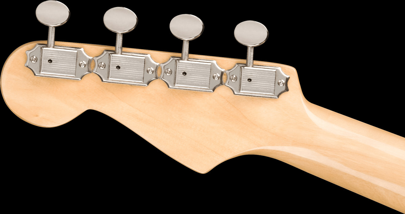 Fullerton Jazzmaster Ukulele Tortoiseshell Pickguard Shell Pink Headstock Back