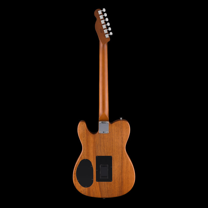 Fender Acoustasonic Standard Telecaster Aged Natural Acoustic Electric Guitar Back