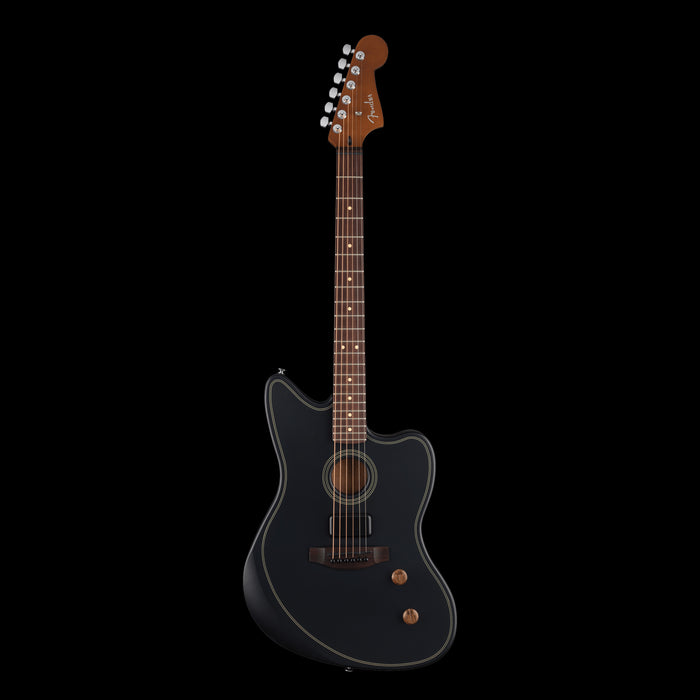 Fender Acoustasonic Standard Jazzmaster Black Acoustic Electric Guitar Front