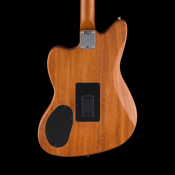 Fender Acoustasonic Standard Jazzmaster Aged Natural Acoustic Electric Guitar Back Crop