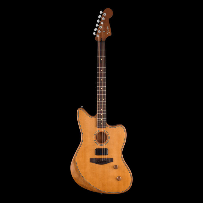Fender Acoustasonic Standard Jazzmaster Aged Natural Acoustic Electric Guitar Front