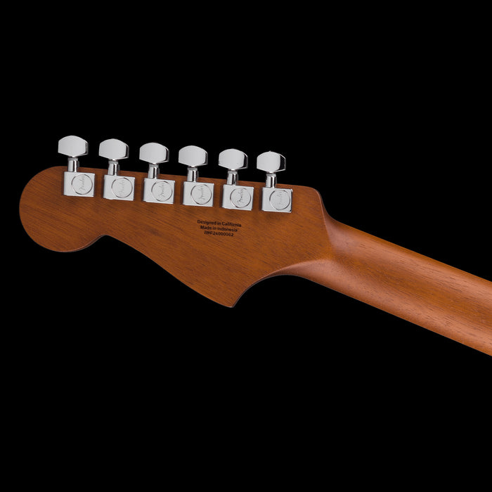 Fender Acoustasonic Standard Jazzmaster Aged Natural Acoustic Electric Guitar Headstock Back