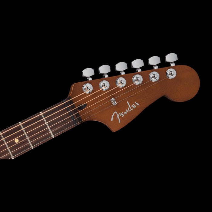 Fender Acoustasonic Standard Jazzmaster Honey Burst Acoustic Electric Guitar Headstock