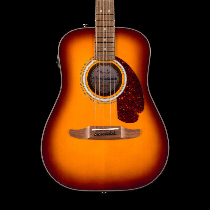 Fender California Deluxe Redondo Jr. E Honey Sunburst Front Crop