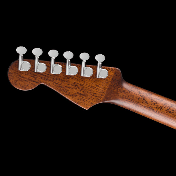 Fender California Deluxe Redondo Jr. E Honey Sunburst Headstock Back 