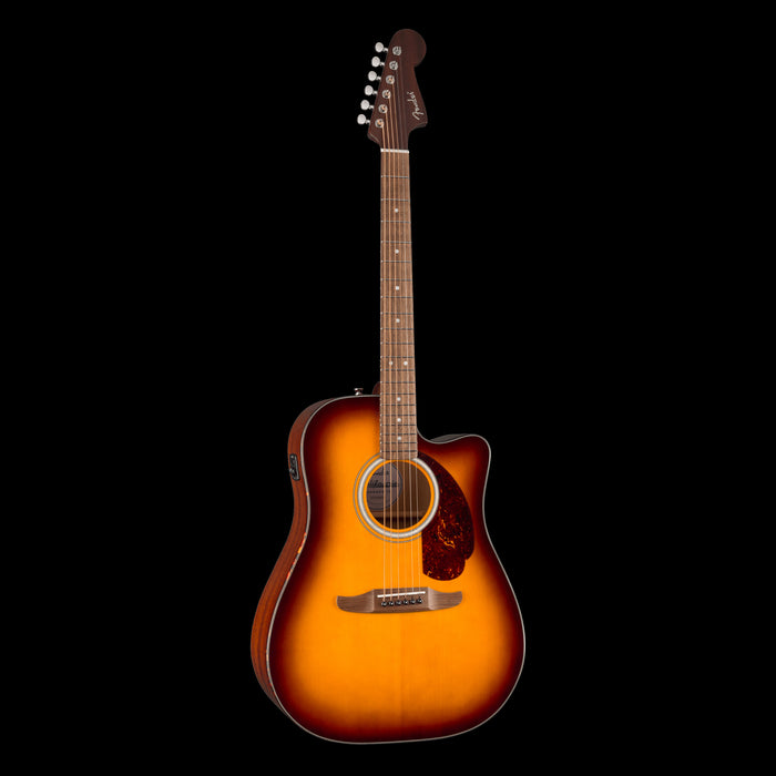 Fender California Deluxe Redondo CE Honey Sunburst Front Angle 