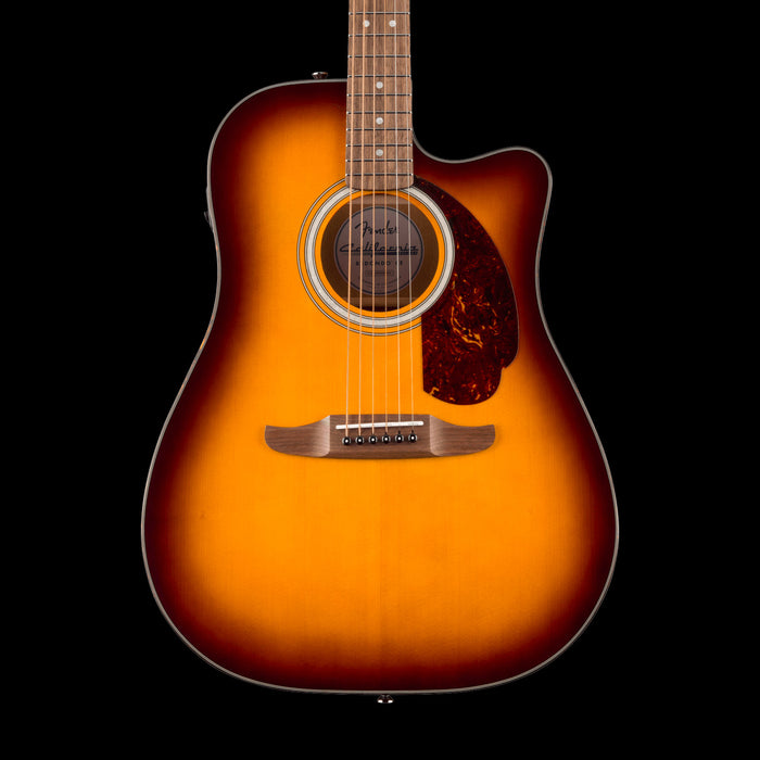 Fender California Deluxe Redondo CE Honey Sunburst Front Crop