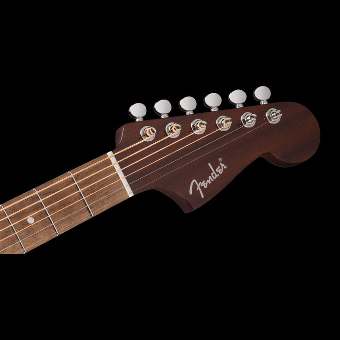 Fender California Deluxe Redondo CE Honey Sunburst Headstock 