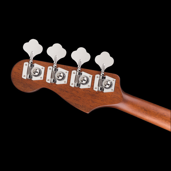 Fender California Deluxe Kingman Bass CE Honey Sunburst Headstock Back