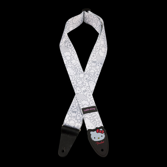 Fender x Hello Kitty White Poly Strap 2" Folded