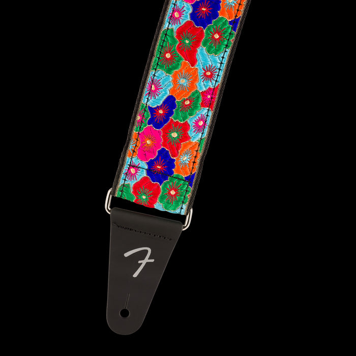 Fender Wild Bloom Strap Blue 2" Logo