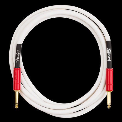 Fender John 5 Instrument Cable 10-ft. White and Red Front