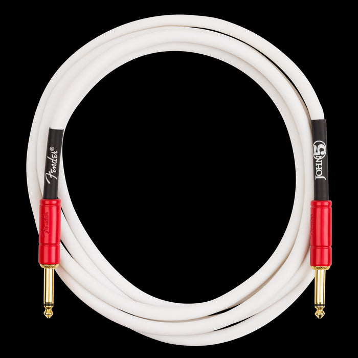 Fender John 5 Instrument Cable 10-ft. White and Red Front
