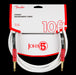 Fender John 5 Instrument Cable 10-ft. White and Red Front Packaging