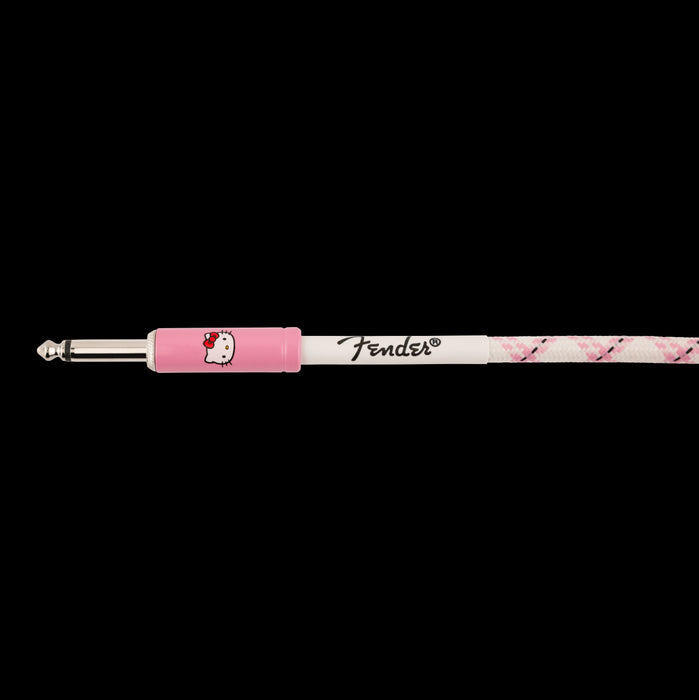 Fender x Hello Kitty White/Pink Woven Cable 10-ft. Tip
