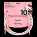 Fender x Hello Kitty White/Pink Woven Cable 10-ft. Front