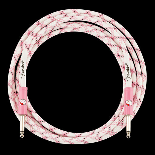 Fender x Hello Kitty White/Pink Woven Cable 10-ft. No Package