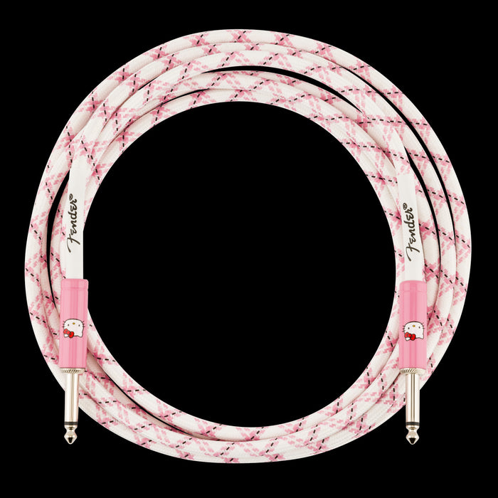 Fender x Hello Kitty White/Pink Woven Cable 10-ft. No Package