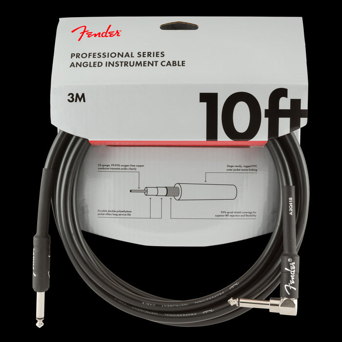 Fender Pro 10' Angl Inst Cable Blk - 990820025 Front Package