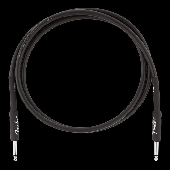 Fender Professional Series Instrument Cable Straight/Straight 5ft. Black Front 