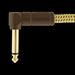 Fender Deluxe 25' Angle Instrument Cable Tweed Angle Plug 