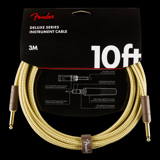 Fender Deluxe 10-ft. Instrument Cable Tweed - 990820089 Front Package