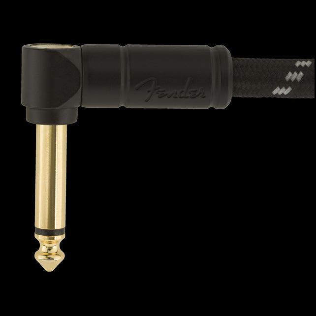 Fender Deluxe 10-ft. Angled Instrument Cable Black Tweed - 990820090