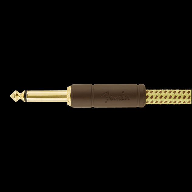 Fender Deluxe 10ft. Angled Instrument Cable Tweed Detail