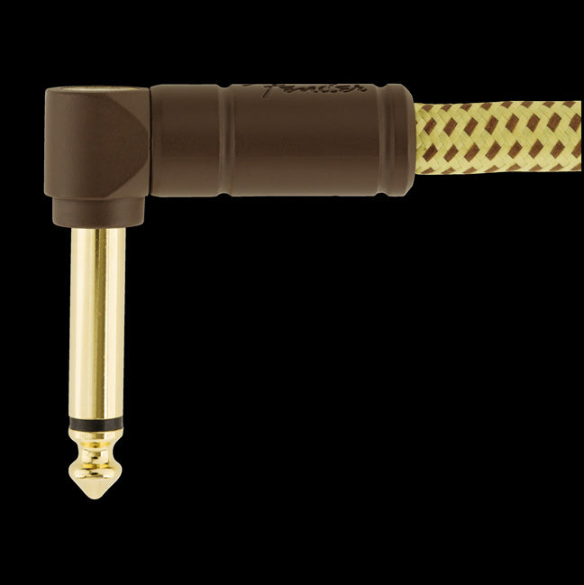 Fender Deluxe 10ft. Angled Instrument Cable Tweed Detail Angle