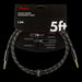 Fender Deluxe 5-ft. Instrument Cable Black Tweed Front Package