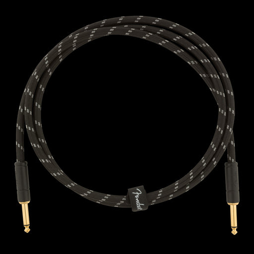 Fender Deluxe 5-ft. Instrument Cable Black Tweed Front
