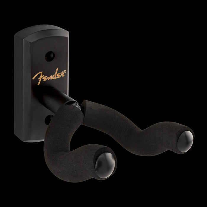 Fender Essentials Guitar Wall Hanger Black Front Angle Right