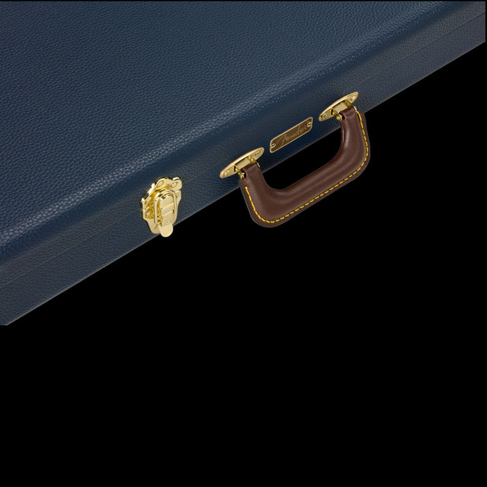 Fender Classic Series Wood Case Strat/Tele Navy Blue Handle