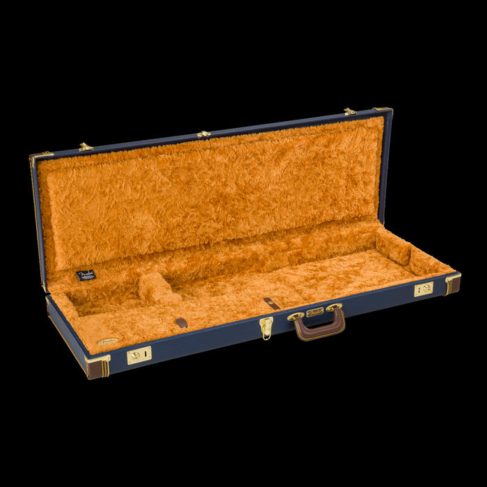 Fender Classic Series Wood Case Strat/Tele Navy Blue Open
