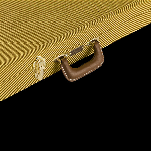 Fender Classic Series Wood Case - Precision Bass/Jazz Bass Tweed Closeup Handle