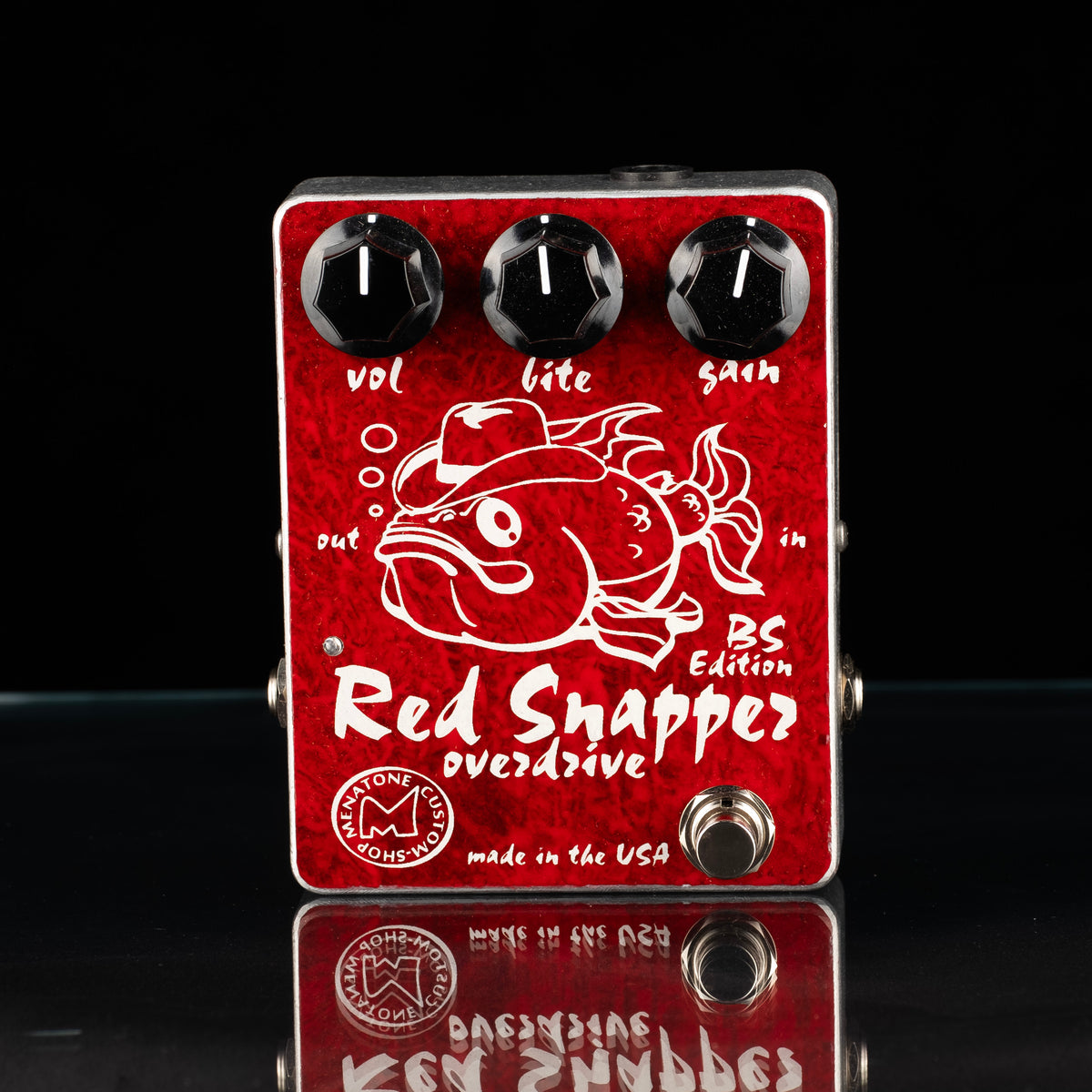 red snapper guitar pedal Menatone Red Snapper B.S. Edition Point to Point Hand Wired Overdrive — Truetone Music