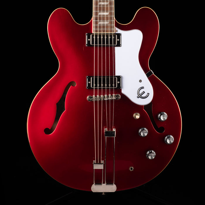 Used Epiphone Riviera Semi-Hollow Sparkling Burgundy with Soft Case