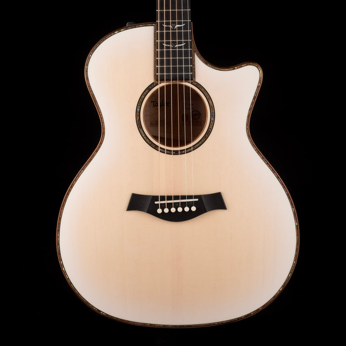 Used Taylor Custom Grand Auditorium C14ce Whitepearl Burst Catch Event # 22 With Case