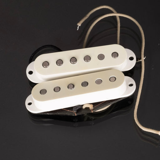 Used Lindy Fralin Stratocaster Blues Special Middle and Neck Pickups - White.