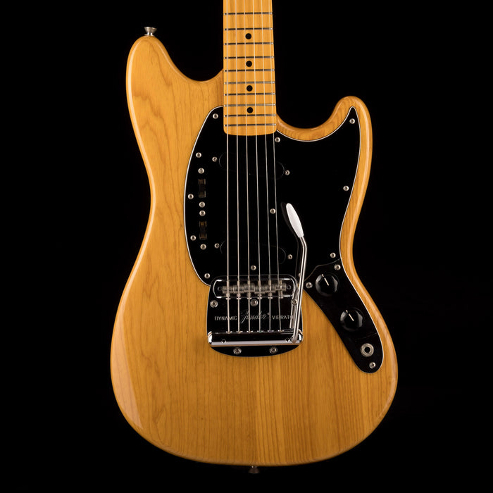 Used Fender Made in Japan MG77 Mustang Natural Ash Electric Guitar